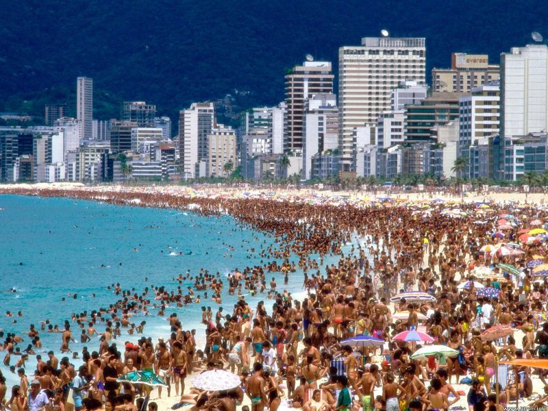 Copacabana Beach Rio de Janeiro/ Brasilien Die fünf schönsten